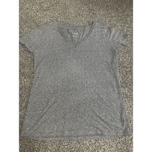 Target Mossimo Supply Co. Heathered Gray V-Neck Short Sleeve Tee L